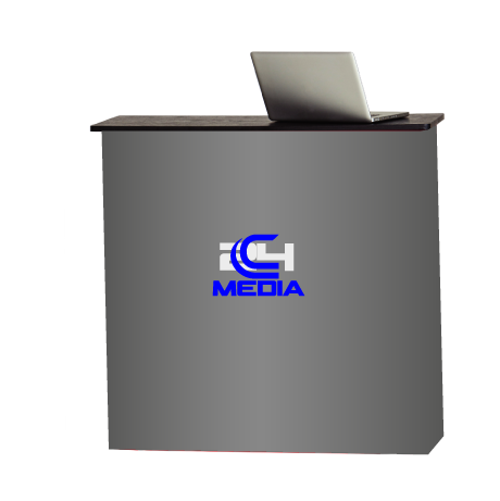 Textilfalttheke | B 106 cm x H 102 x T 36 cm | einseitig bedruckt
