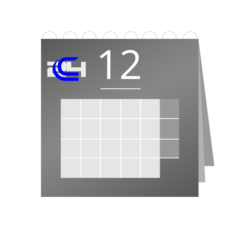 12 Blatt Wandkalender mit Deckblatt