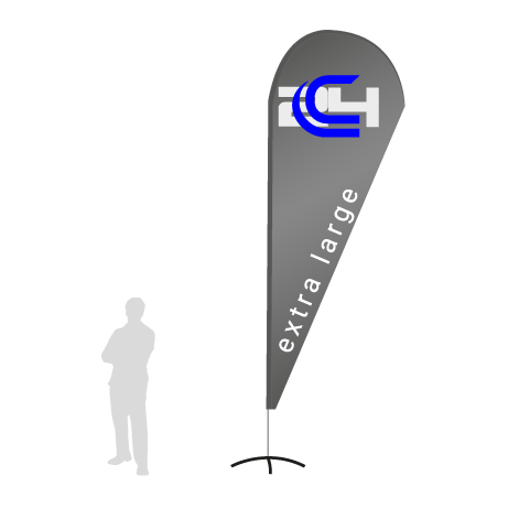 Beachflag Drop | Extra Large (460 cm) | einseitig bedruckt