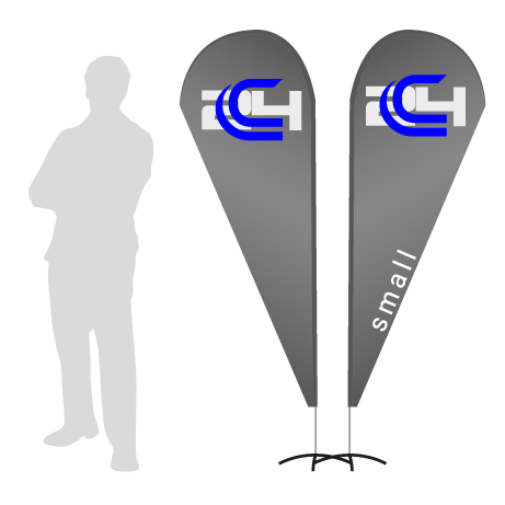 Beachflag Drop | Small (210 cm) | beidseitig bedruckt