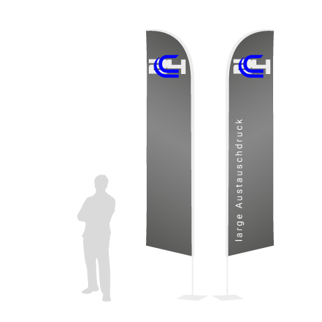 Beachflag Wind Austauschdruck | Large (400 cm) | beidseitig bedruckt