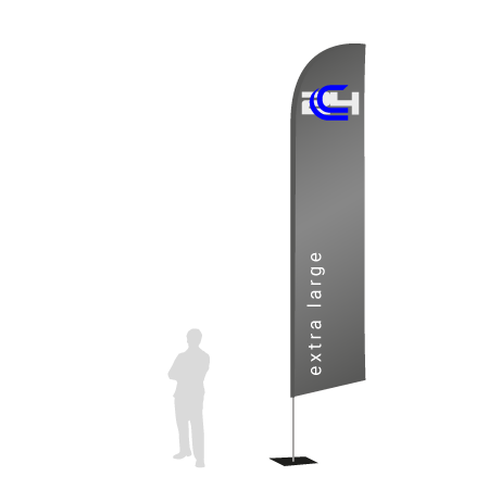 Beachflag Wind | Extra Large (490 cm) | einseitig bedruckt
