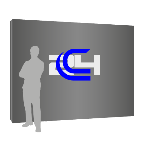 Textilfaltwand | 4 x 3 Felder gerade | einseitig bedruckt