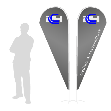 Beachflag Drop Austauschdruck | Medium (280 cm) | beidseitig bedruckt