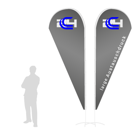 Beachflag Drop Austauschdruck | Large (350 cm) | beidseitig bedruckt