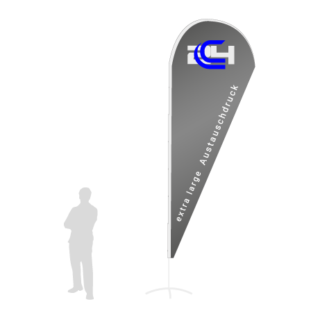 Beachflag Drop Austauschdruck | Extra Large (460 cm) | einseitig bedruckt